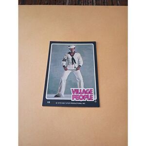 Vintage 1979 Village People Trading Card #15 Disco Era Vintage Music Collectible